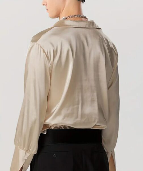 Shirt Top Deep V Neck Long Sleeve - Image 8