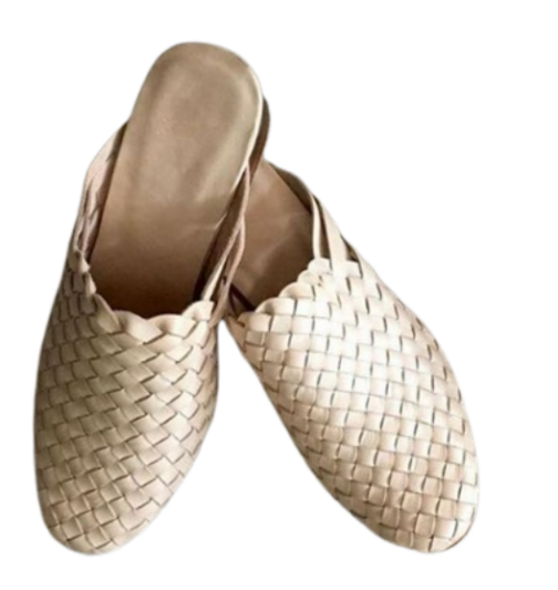 Handwoven Lamb Skin Slippers - Image 4